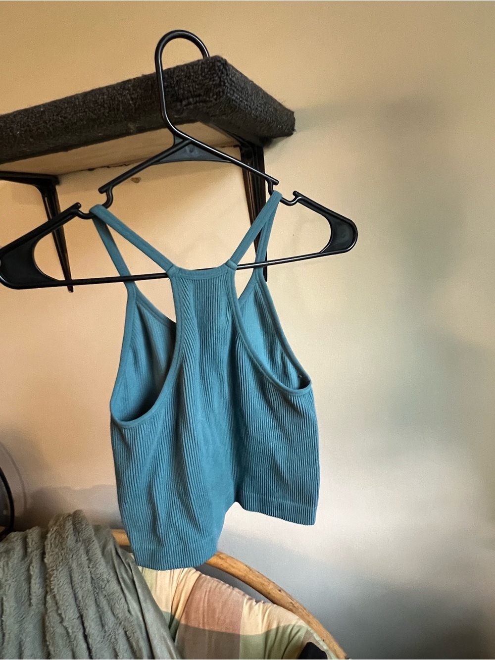 ODODOS Ribbed Racerback Crop Tank Tops 3 Pack M/L - Picture 9 of 9